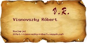Visnovszky Róbert névjegykártya